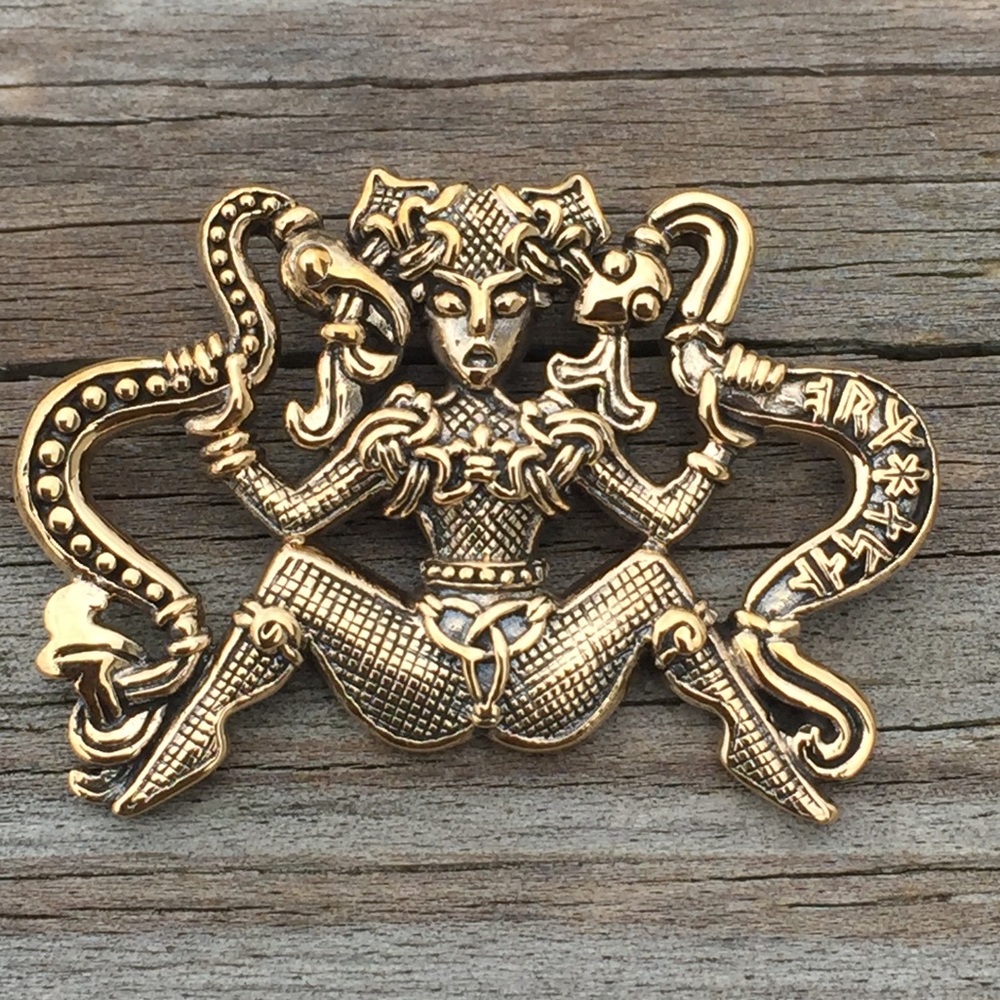 Viking Snake Witch Pendant Ormhaxan Charmer Gottland Rune amulet